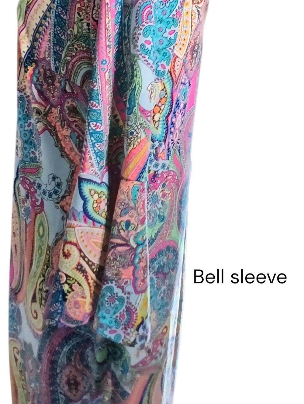 Tommy Hilfiger Figure Flattering Midi Dress Colorful Paisley Print Sz 12 - Picture 5 of 9